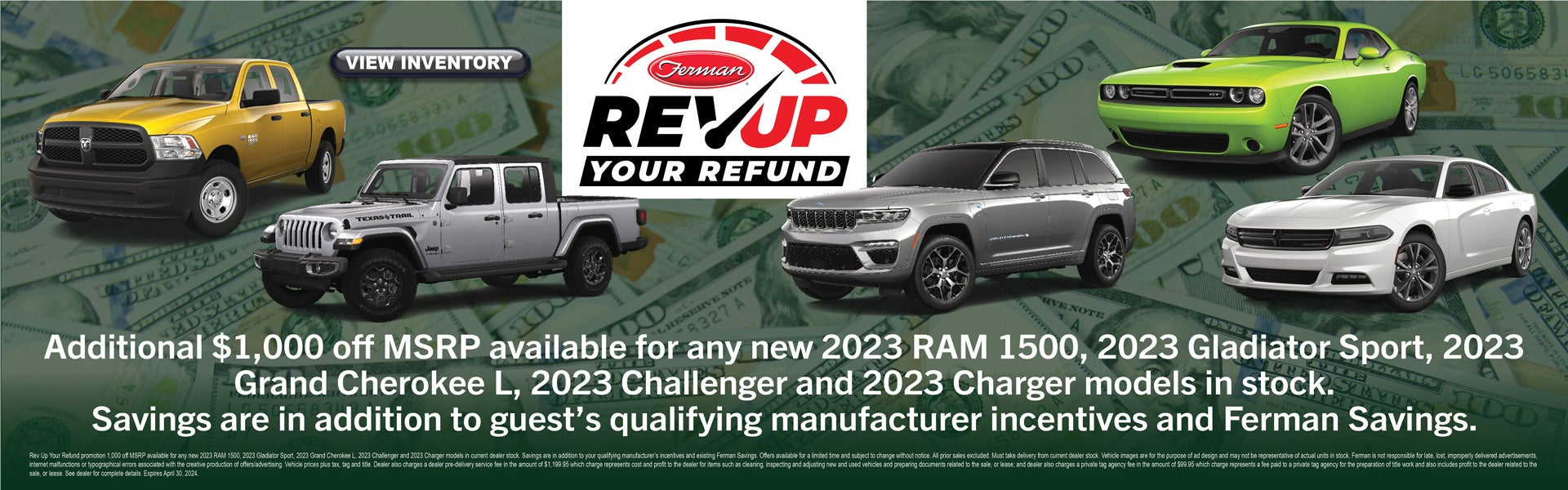 Rev Up Your Refund and save $1,000 at Ferman Wesley Chapel