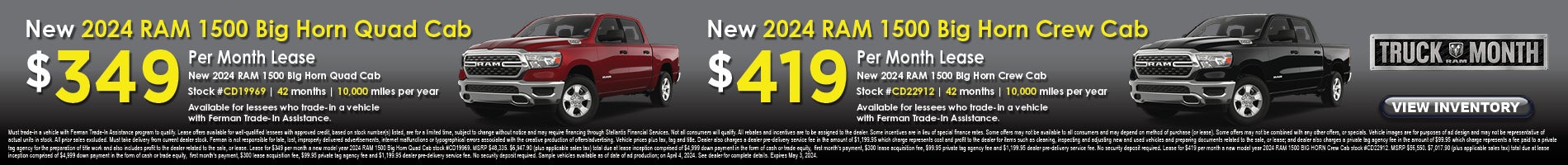 April Deals on New 2024 RAM 1500 Big Horn